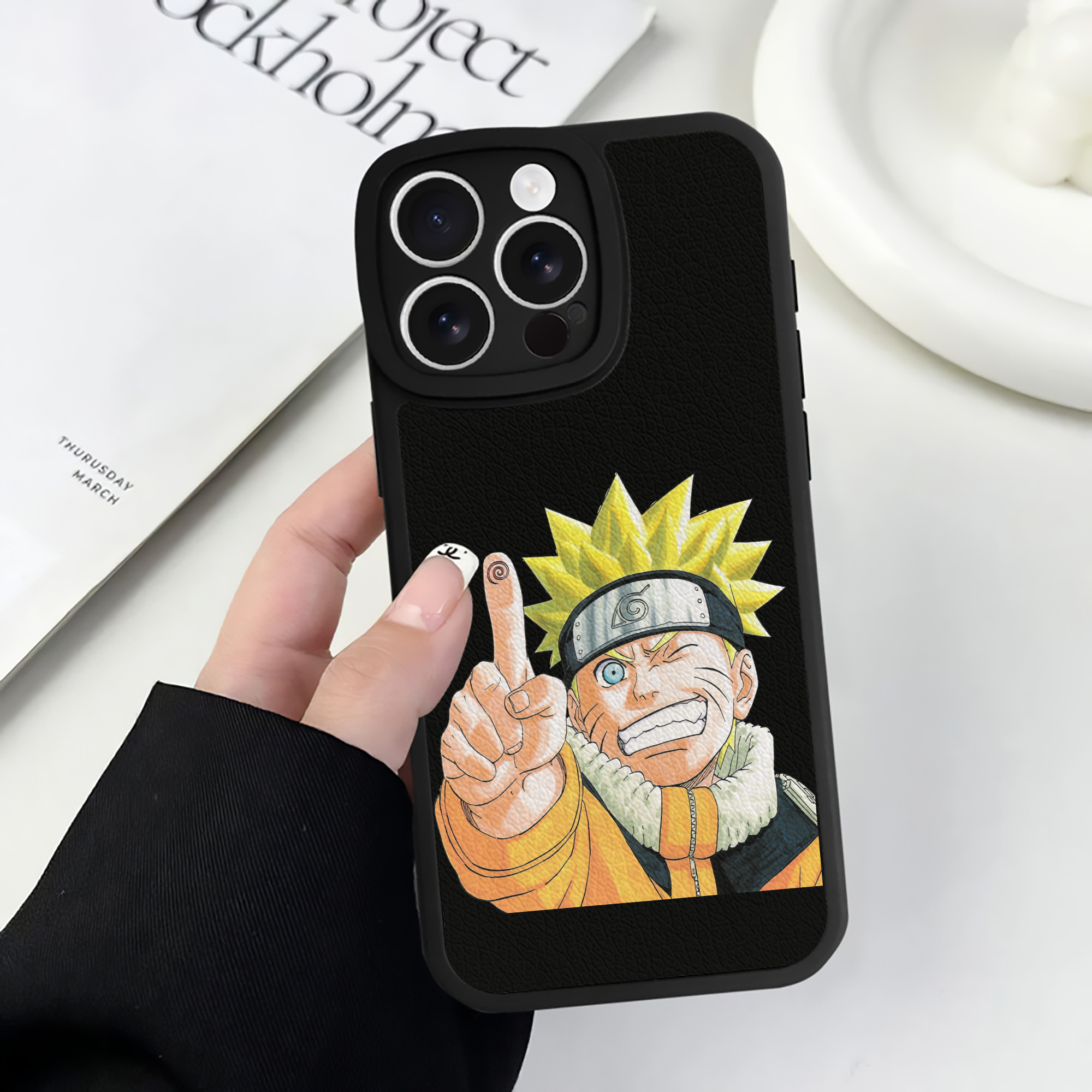 （画像用） NARUTO -ナルト- うずまき ナルト Uzumaki Naruto 【iPhone 16シリーズ対応】シリコンスマホケース（レザー調） 材質：シリコン